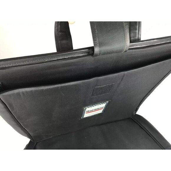 Mad House‎ Unisex Black GM Licensed Product Leather Double Handles Portfolio Bag - Picture 10 of 11